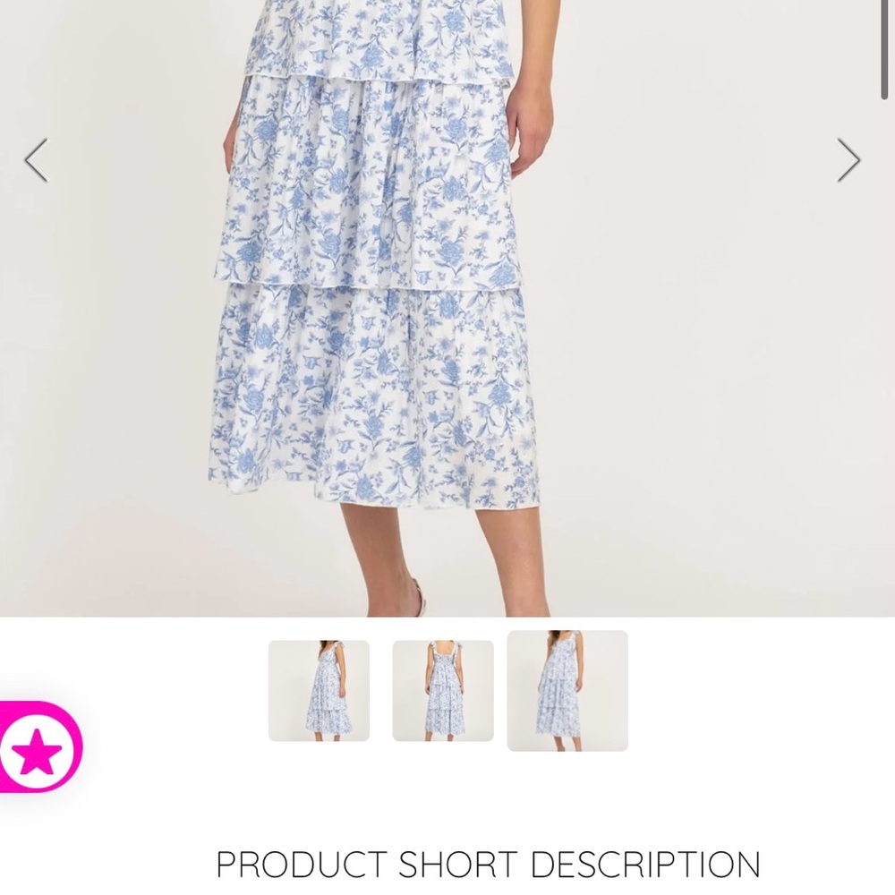 Floral Blue and White Dress